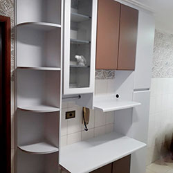 Envelopamento armário de cozinha - Escaravelho e Branco Fosco - Zona Oeste - São Paulo