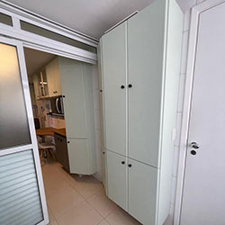 Envelopamento armário de cozinha - Verde Menta Fosco e Jateado Nardo Gray - Ipiranga - São Paulo