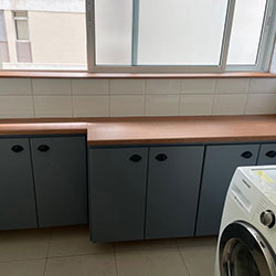 Envelopamento armário de cozinha - Verde Menta Fosco e Jateado Nardo Gray - Ipiranga - São Paulo