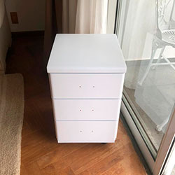 Envelopamento de mesa de cabeceira - Branco Fosco - São Paulo