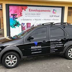 Envelopamento de veículo para empresa em São Paulo - Brasluna
