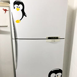 Envelopamento de geladeira com imagem de pinguim - São Paulo