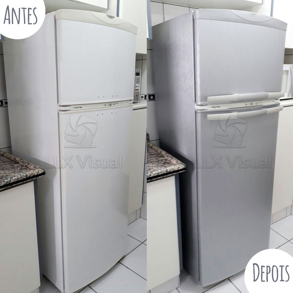 Envelopamento de Geladeira em Cores