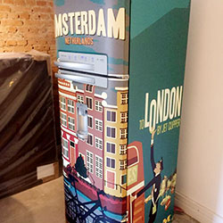 Envelopamento de geladeira com impressão - Amsterdam