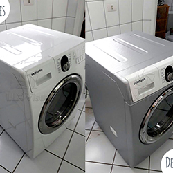 Envelopamento de máquina de lavar roupa  com Aço Escovado em SP