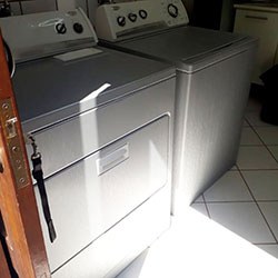 Envelopamento de máquina de lavar roupa com cor aço escovado
